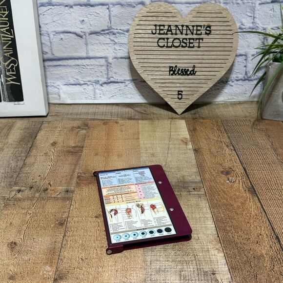 Maroon Foldable Nursing Edition Clipboard w/Reference Guides. - Picture 5 of 6